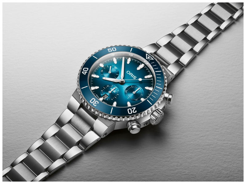 Oris Aquis Date Chronograph Blue Dial 43.5mm Watch