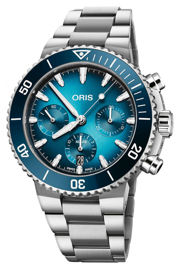 Oris Aquis Date Chronograph Blue Dial 43.5mm Watch