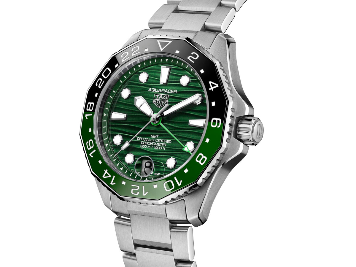 Tag Heuer Aquaracer Professional 300 GMT, Green & Black Dial, 42mm Watch WBP5115.BA0013