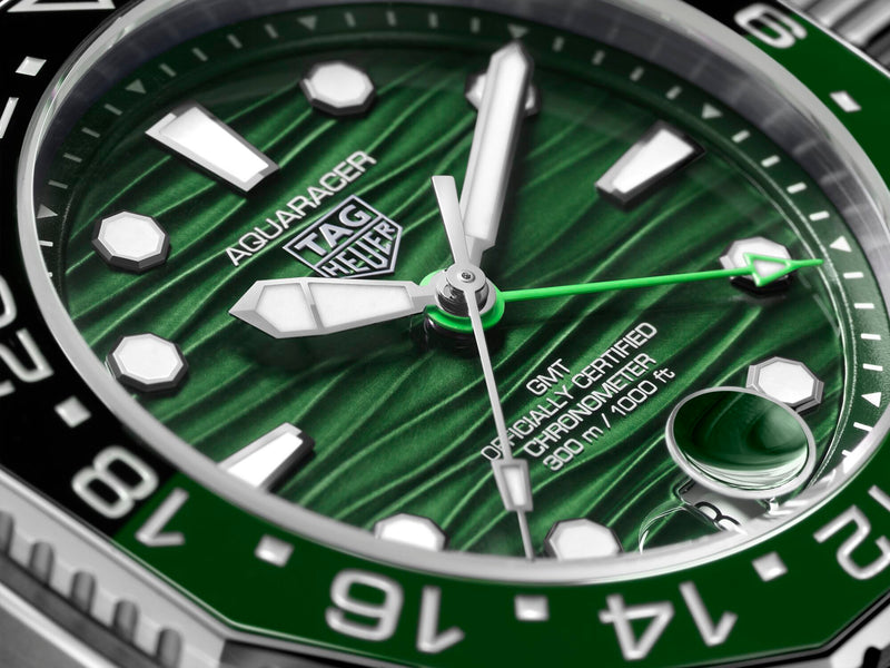 Tag Heuer Aquaracer Professional 300 GMT, Green & Black Dial, 42mm Watch WBP5115.BA0013