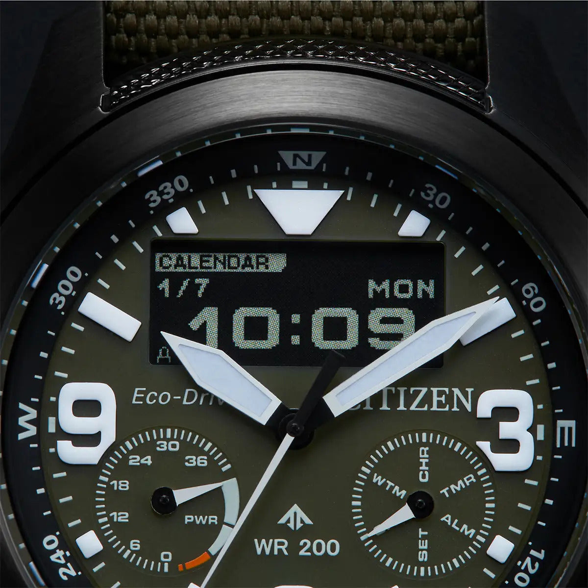 Citizen Eco-Drive Promaster Land Khaki 44mm Watch JV1005-02W