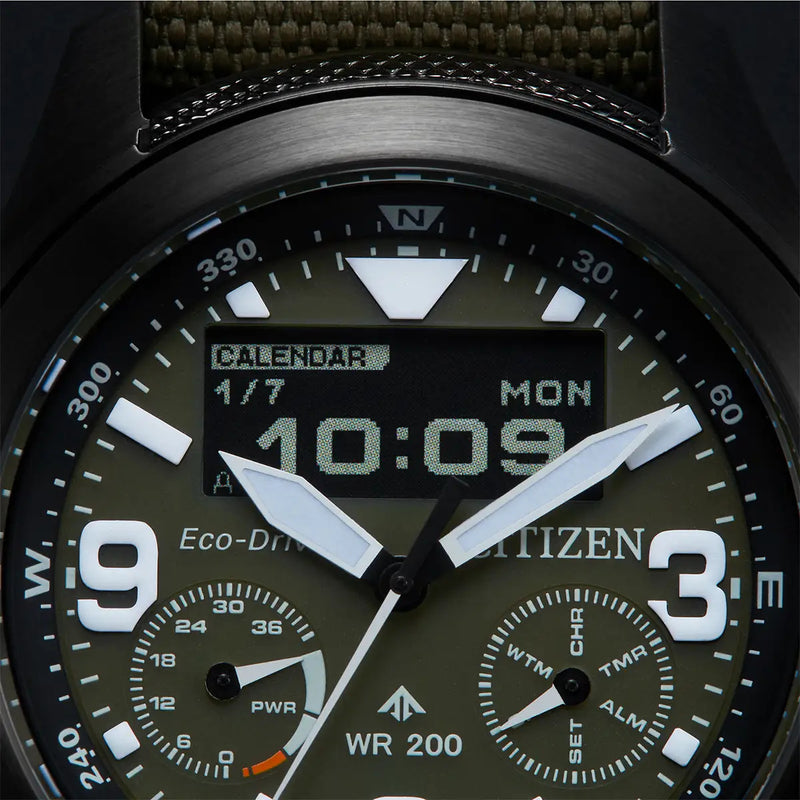 Citizen Eco-Drive Promaster Land Khaki 44mm Watch JV1005-02W