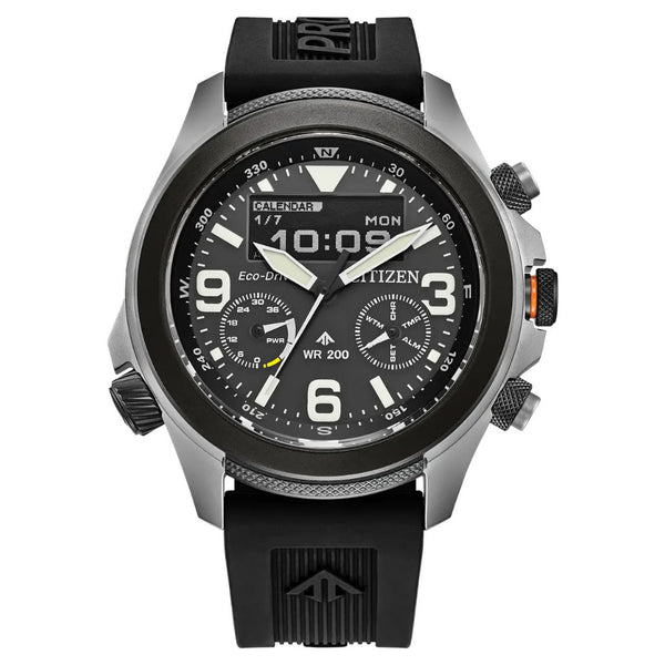 Citizen Eco-Drive Promaster Land Black 44mm Watch JV1007-07E