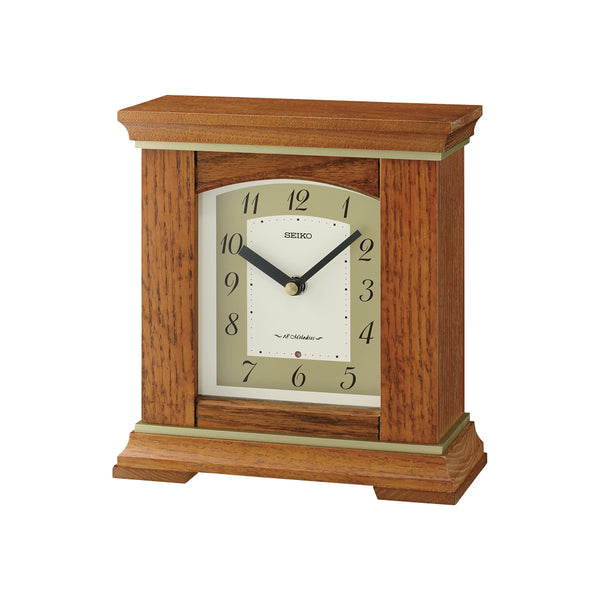 Seiko Oak Wood Finish Musical Mantel Clock QXW249B