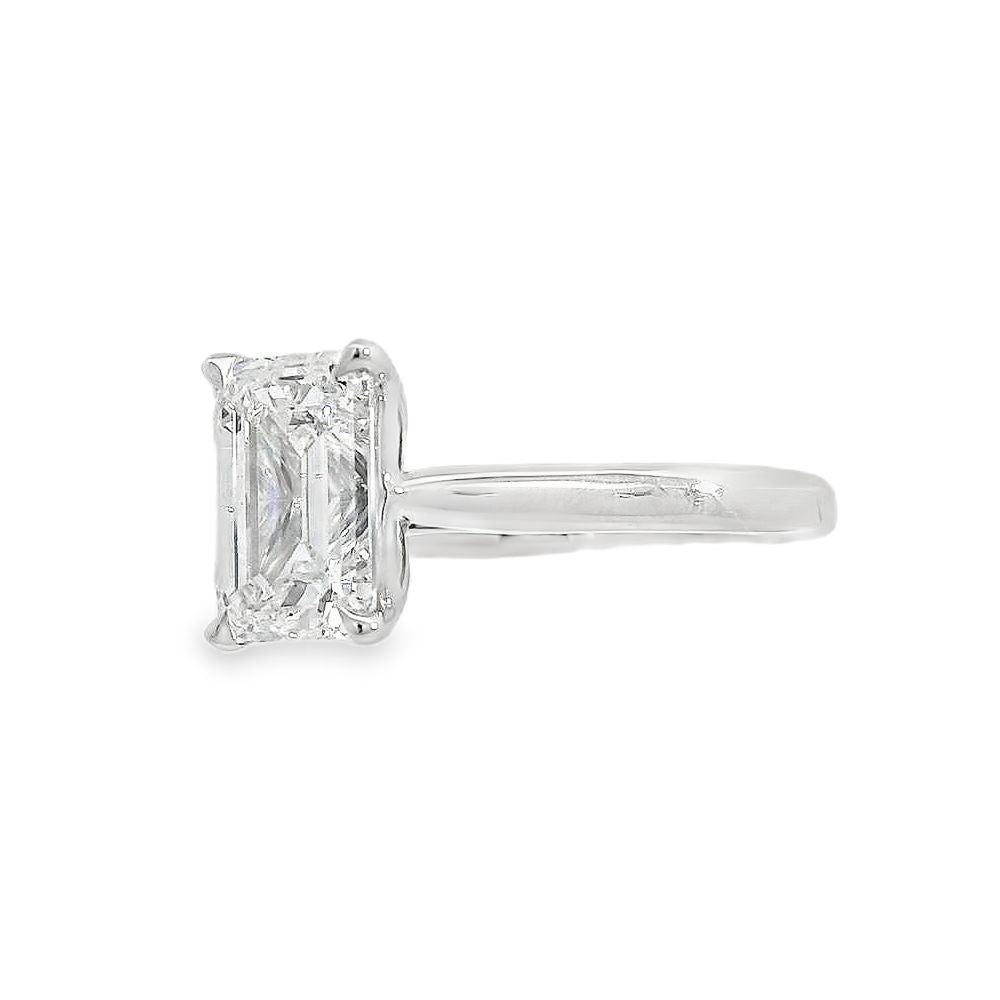 Emerald Cut Single Stone 2.00ct Lab Grown Diamond, Platinum