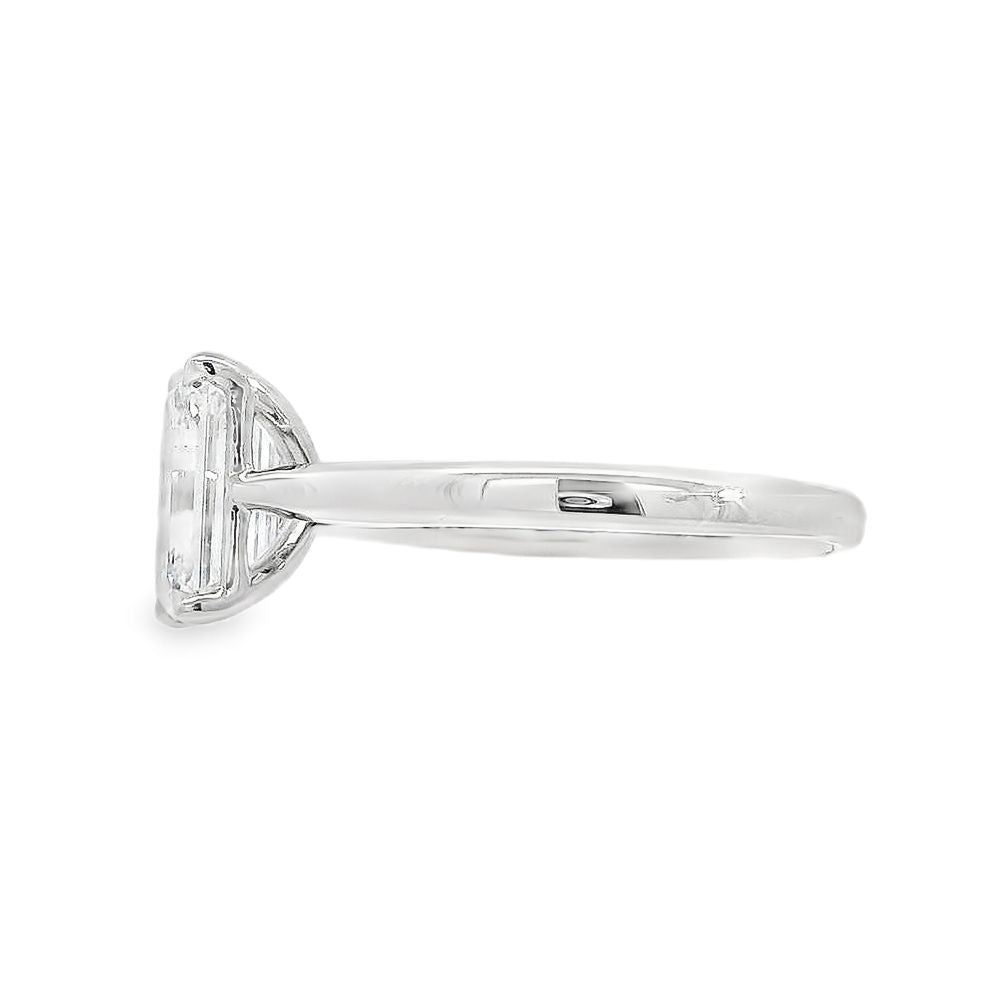 Emerald Cut Single Stone 2.00ct Lab Grown Diamond, Platinum