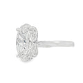 Oval Cut Single Stone 4.01ct Lab Grown Diamond, Platinum