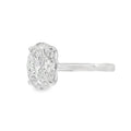 Oval Cut Single Stone 2.04ct Lab Grown Diamond, Platinum