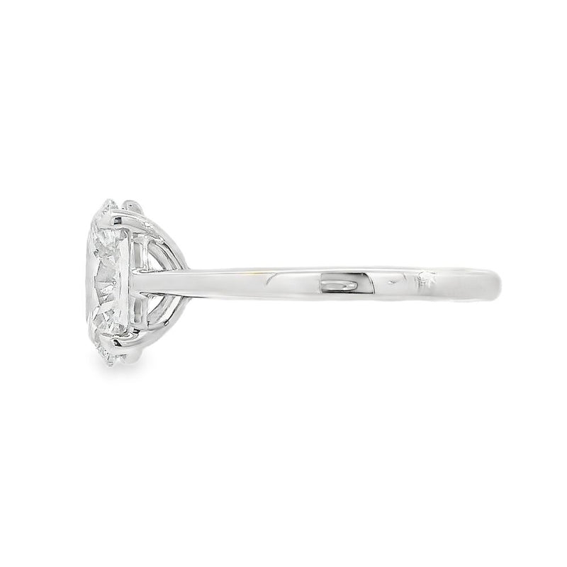 Oval Cut Single Stone 2.04ct Lab Grown Diamond, Platinum