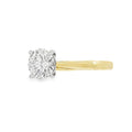 Round Brilliant Cut Single Stone 1.05ct Lab Grown Diamond, 18ct Yellow Gold And Platinum