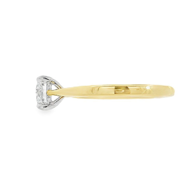 Round Brilliant Cut Single Stone 1.05ct Lab Grown Diamond, 18ct Yellow Gold And Platinum