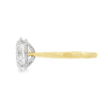 Oval Cut Single Stone 2.02ct Lab Grown Diamond, 18ct Yellow Gold and Platinum