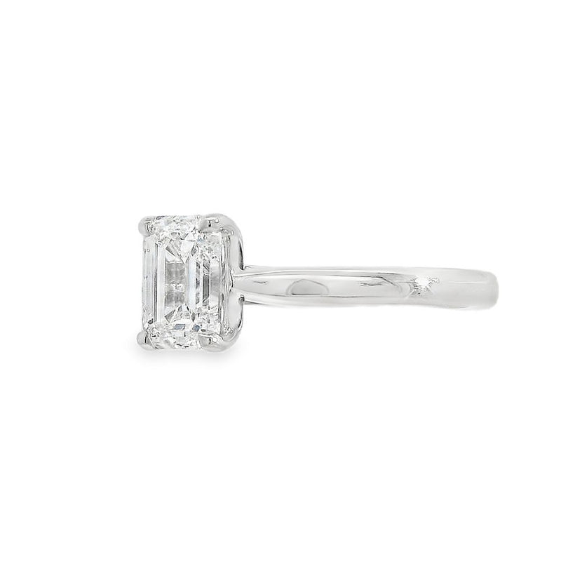 Emerald Cut Single Stone 1.03ct Lab Grown Diamond, Platinum