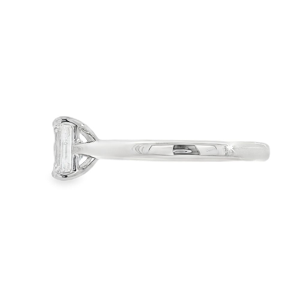 Emerald Cut Single Stone 1.03ct Lab Grown Diamond, Platinum