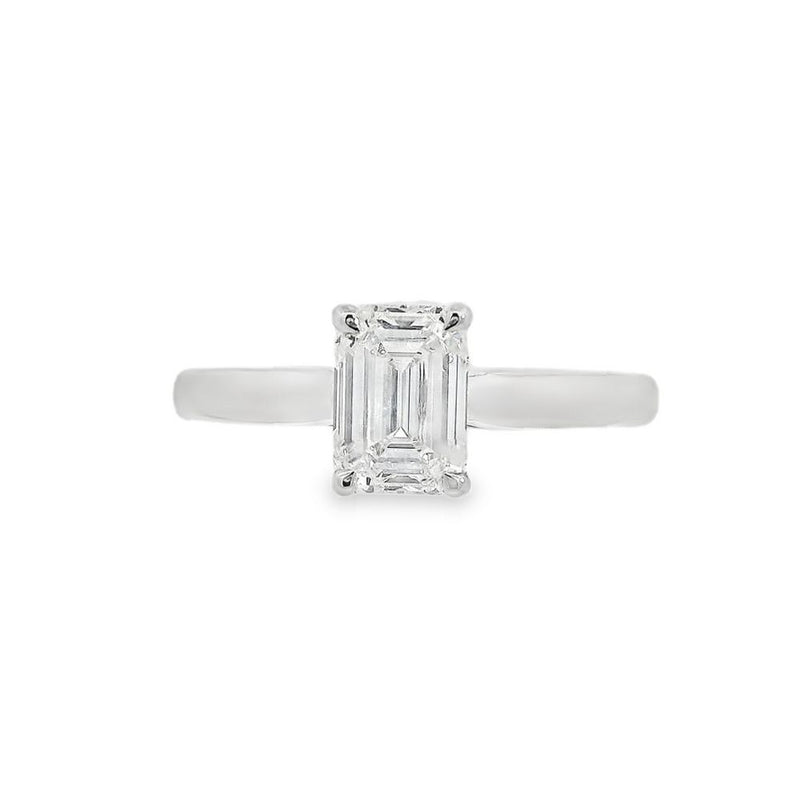 Emerald Cut Single Stone 1.03ct Lab Grown Diamond, Platinum