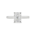 Emerald Cut Single Stone 1.51ct Lab Grown Diamond, Platinum
