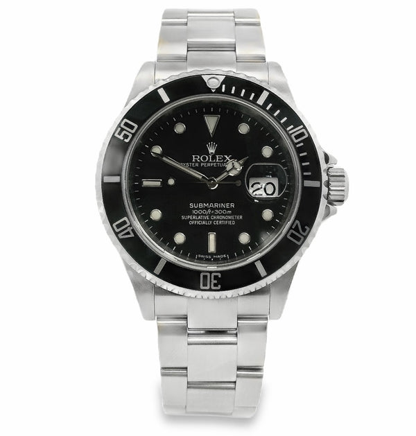 Rolex Submariner Date Black Oyster 40mm Watch 16610 (2008)