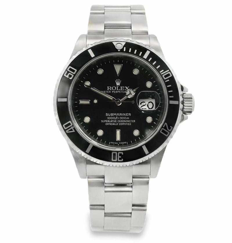 Rolex Submariner Date Black Oyster 40mm Watch 16610 (2008)