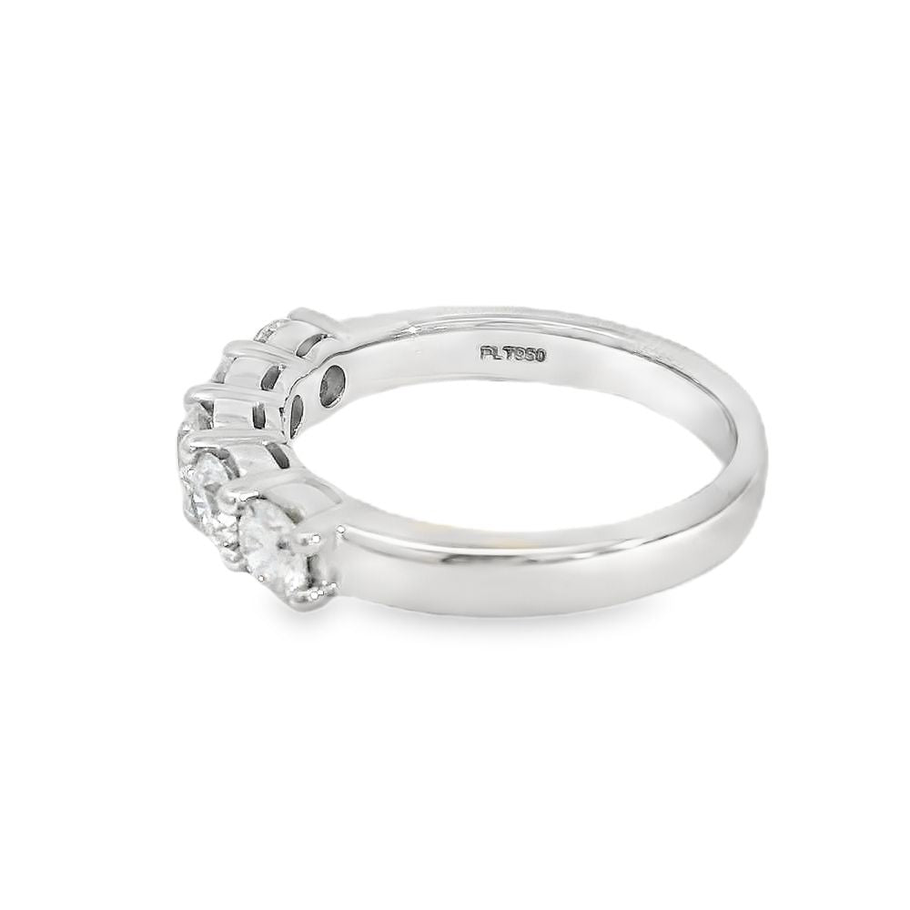 Platinum 5 Stone Diamond 1.00ct Ring