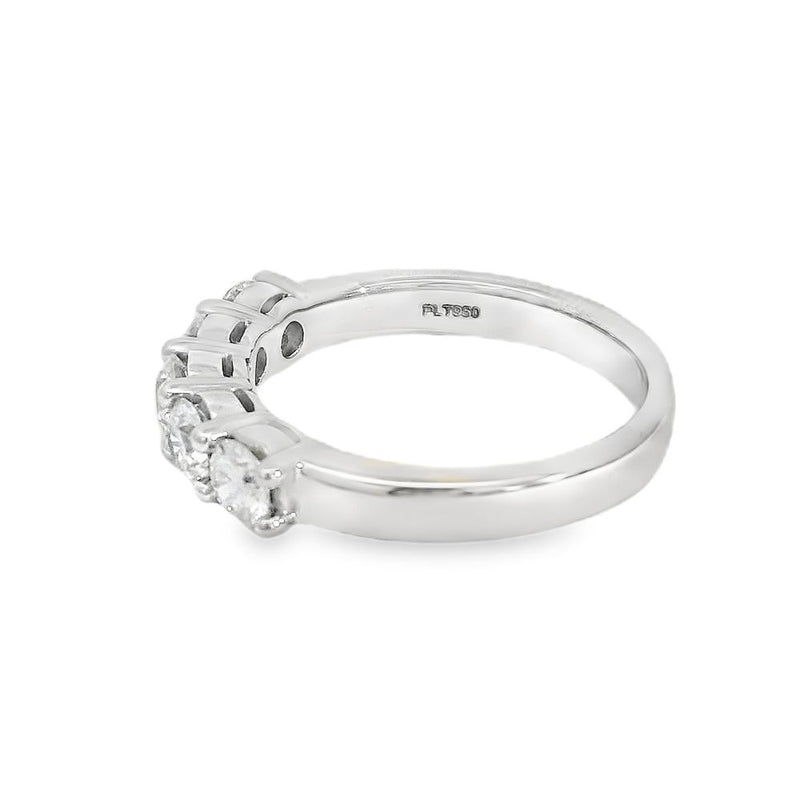 Platinum 5 Stone Diamond 1.00ct Ring