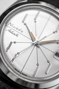 Nivada Grenchen Antarctic Spider Silver 35mm Watch 35012M40