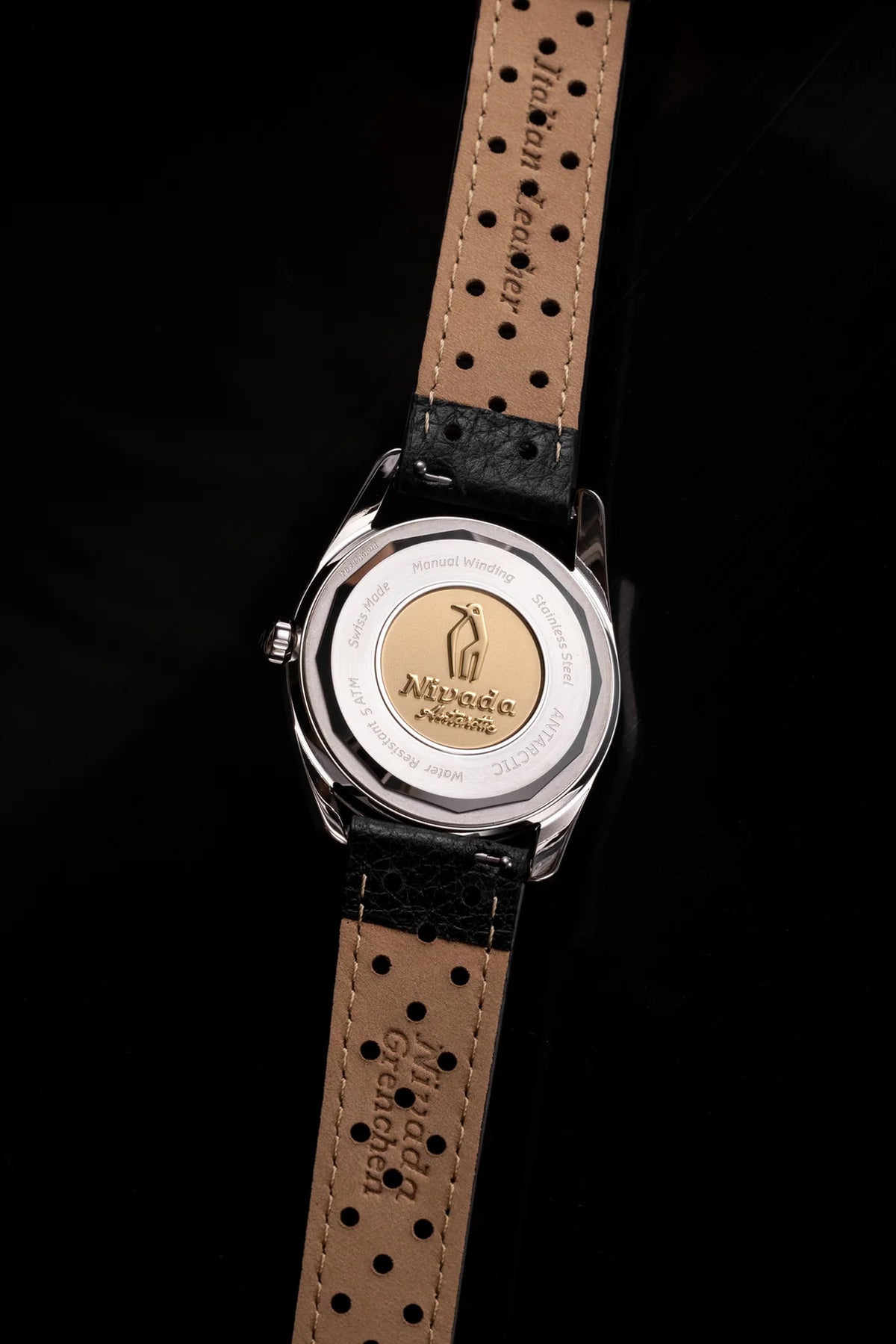 Nivada Grenchen Antartic 35mm - White & Beige Luminova 35mm 35003M40