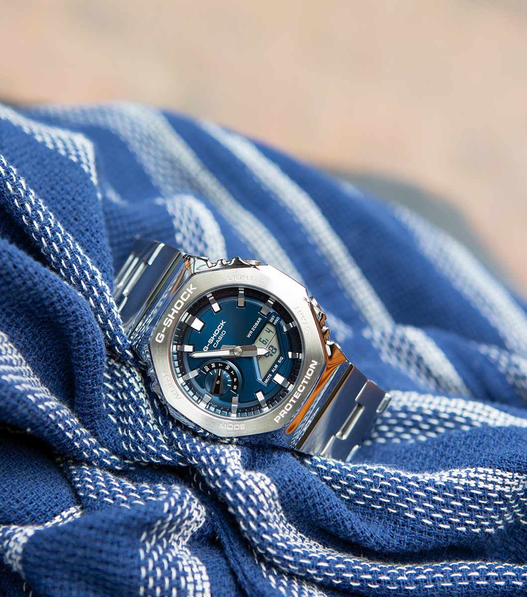 G-SHOCK Metal Covered 2100 Series Blue Watch GM-2110D-2BER