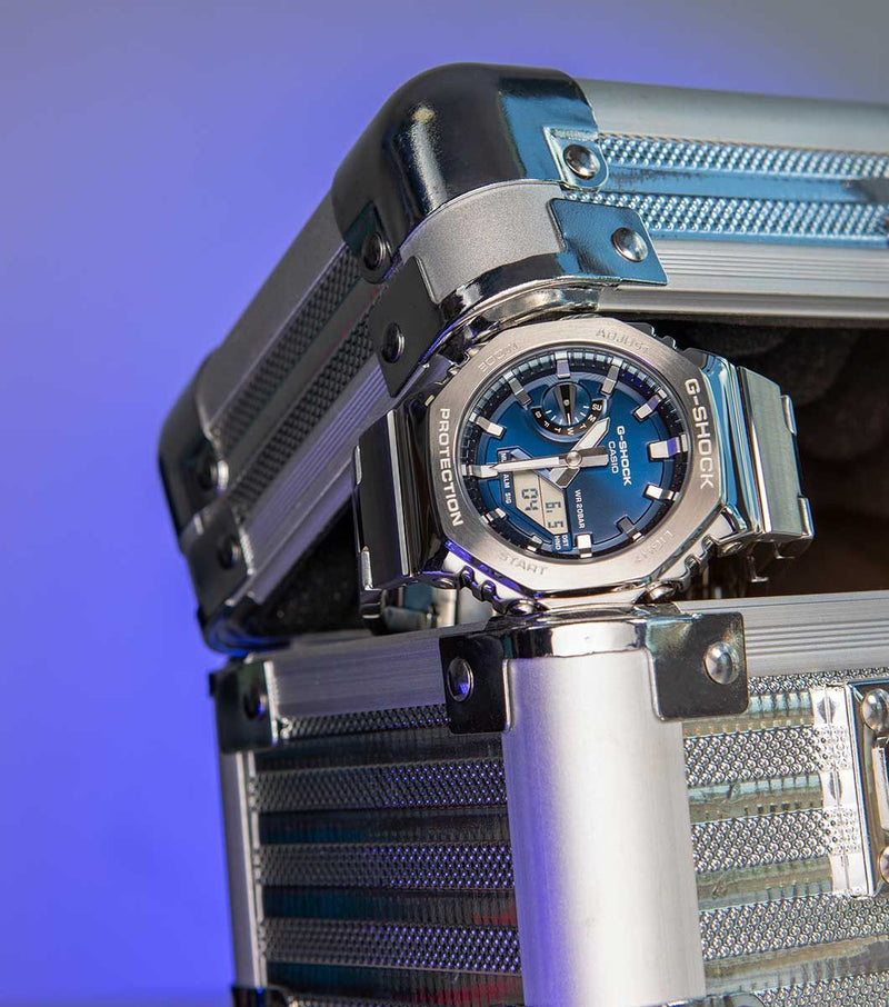 G-SHOCK Metal Covered 2100 Series Blue Watch GM-2110D-2BER