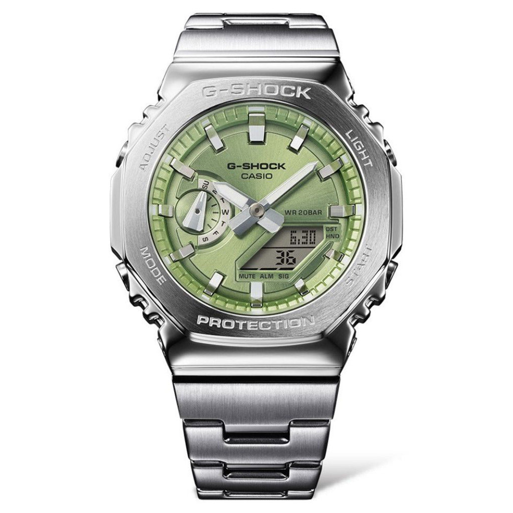 G-SHOCK Metal Covered 2100 Series Green Watch GM-2110D-3AER