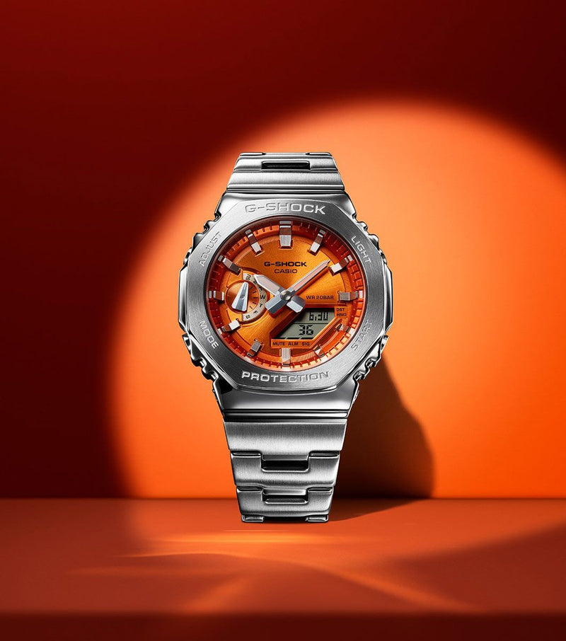 G-SHOCK Metal Covered 2100 Series Orange Watch GM-2110D-4AER