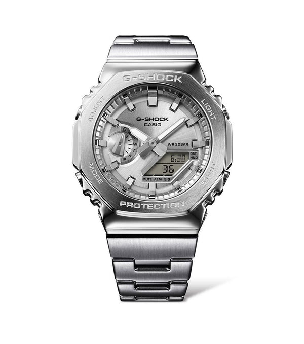 G-SHOCK Metal Covered 2100 Series Silver Watch GM-2110D-7AER