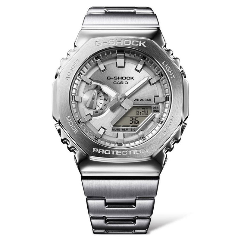 G-SHOCK Metal Covered 2100 Series Silver Watch GM-2110D-7AER