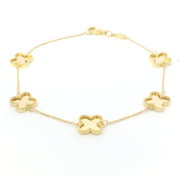 Gold Clover 9ct Yellow Gold Bracelet