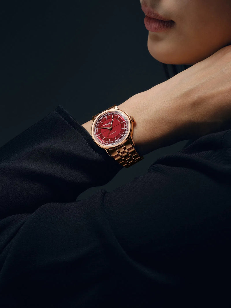 Raymond Weil Millesime Automatic Burgundy & Rose 35mm Watch 2125-P5-45001