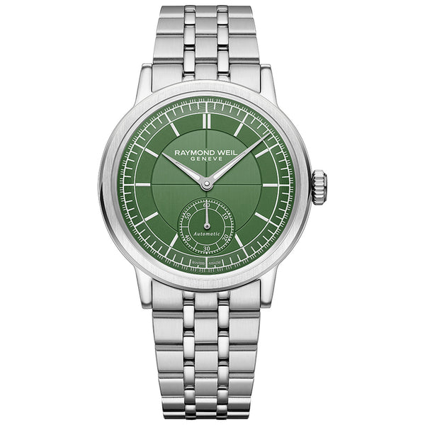 Raymond Weil Millesime Automatic Small Seconds Green 39.5mm Watch 2930-ST-52001