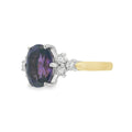 Amethyst & Diamond 18ct Yellow Gold Ring