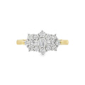Diamond 18ct Yellow Gold Cluster Ring