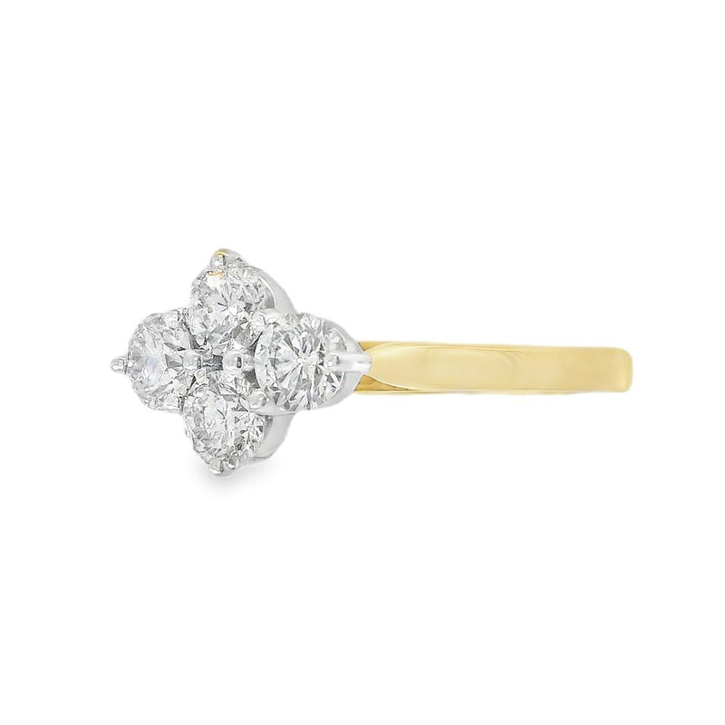 Diamond 4 Stone 1.08ct 18ct Yellow Gold Ring