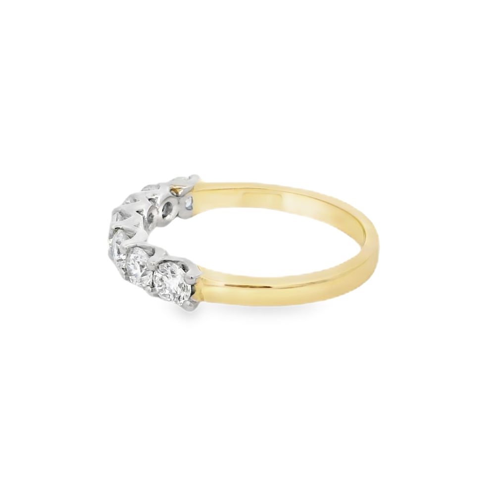 Diamond 7 Stone 1.00ct 18ct Yellow Gold Ring