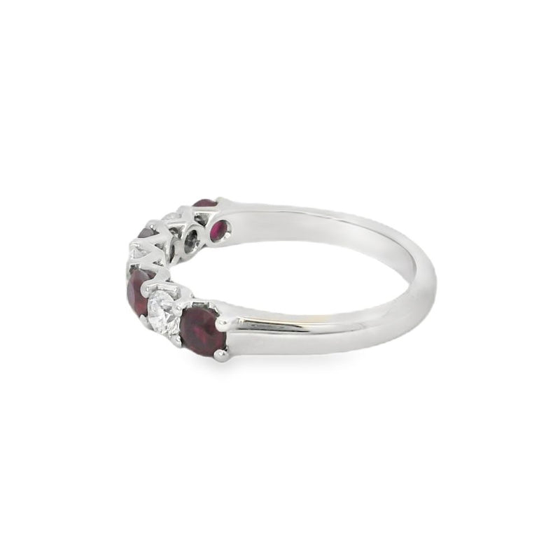 Ruby & Diamond Platinum Eternity Ring