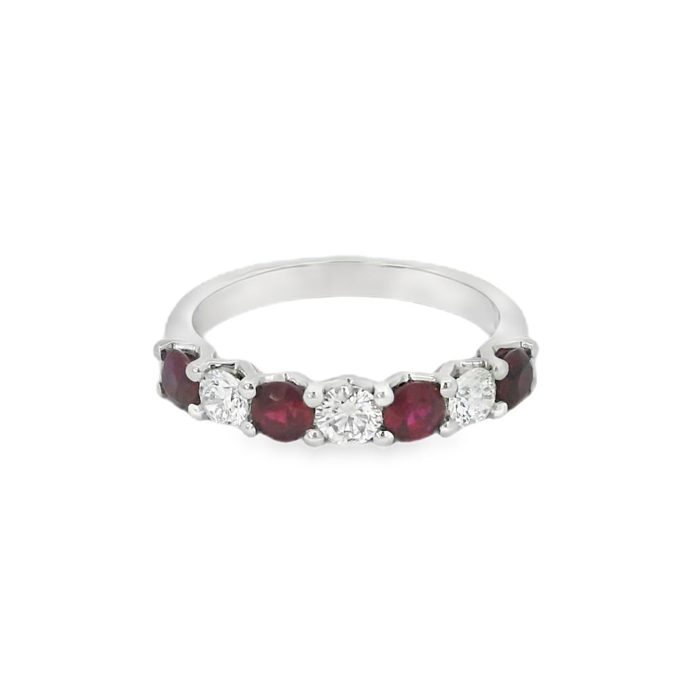 Ruby & Diamond Platinum Eternity Ring