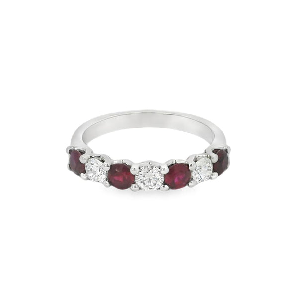 Ruby & Diamond Platinum Eternity Ring