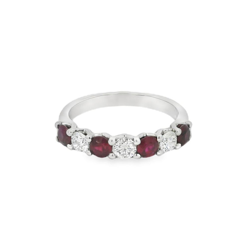 Ruby & Diamond Platinum Eternity Ring