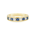 Sapphire & Diamond 18ct Yellow Gold Eternity Ring