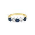 Sapphire & Diamond 5 Stone 18ct Ring