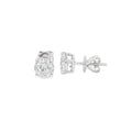 Lab Grown 2.00ct Diamond Single Stone Stud Platinum Earrings