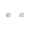 Lab Grown 2.00ct Diamond Single Stone Stud Platinum Earrings