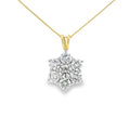 Diamond Flower Cluster 1.60ct 18ct Yellow & White Gold Pendant