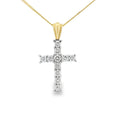 Diamond Cross 0.51ct 18ct Yellow & White Gold Pendant