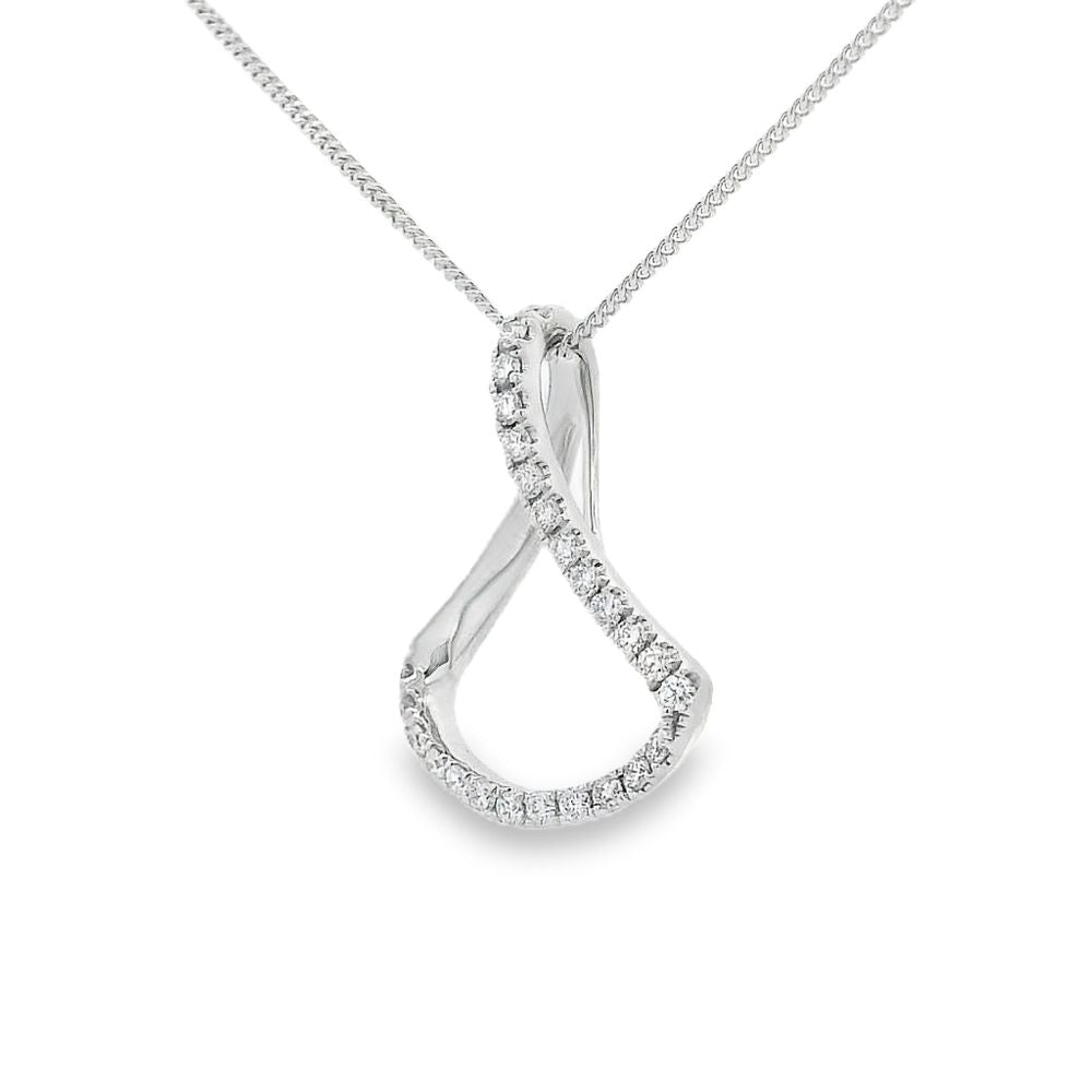 Diamond 18ct White Gold 0.28ct Pendant